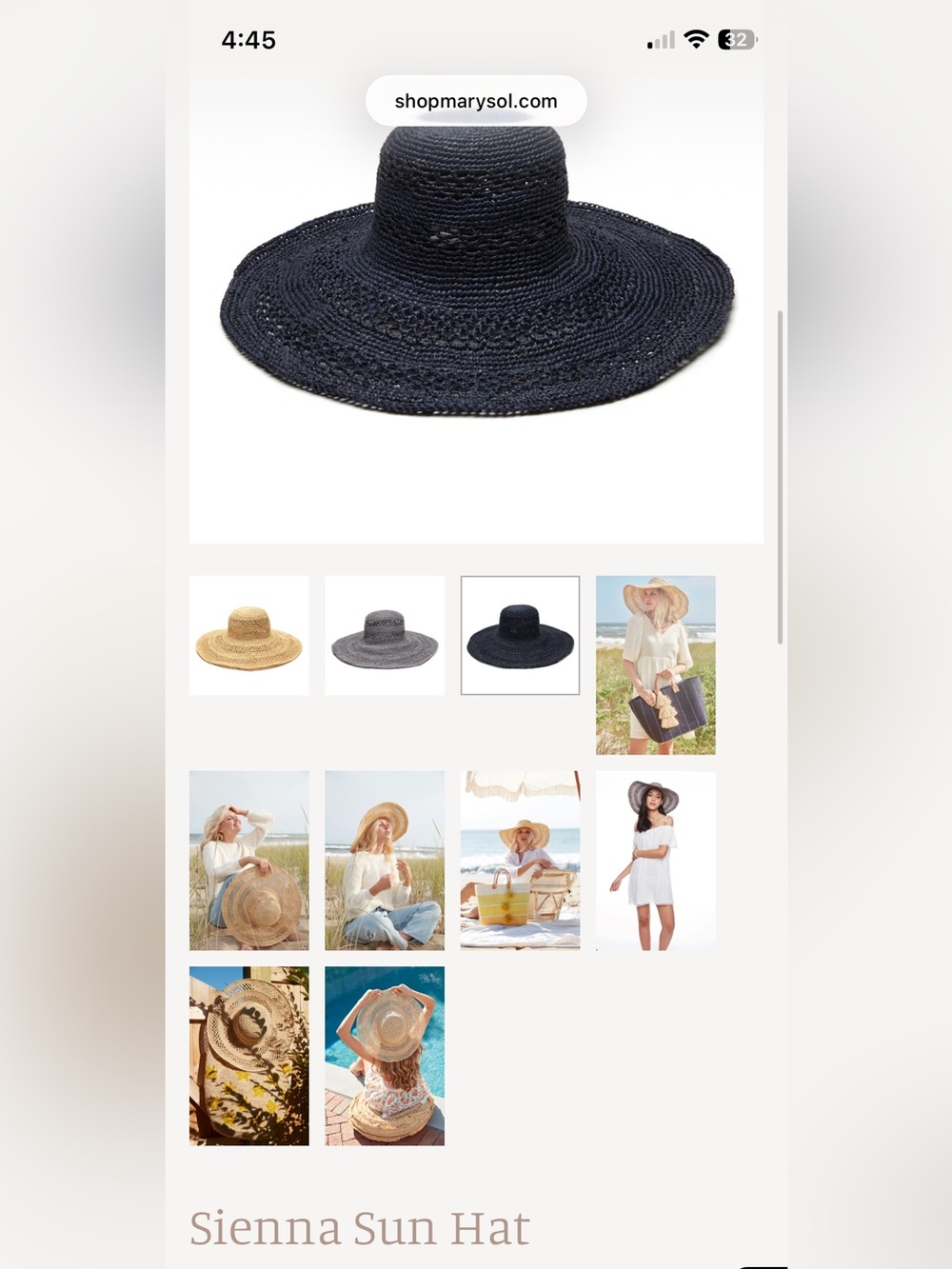 Mar Y Sol Sienna Raffia Sun Hat